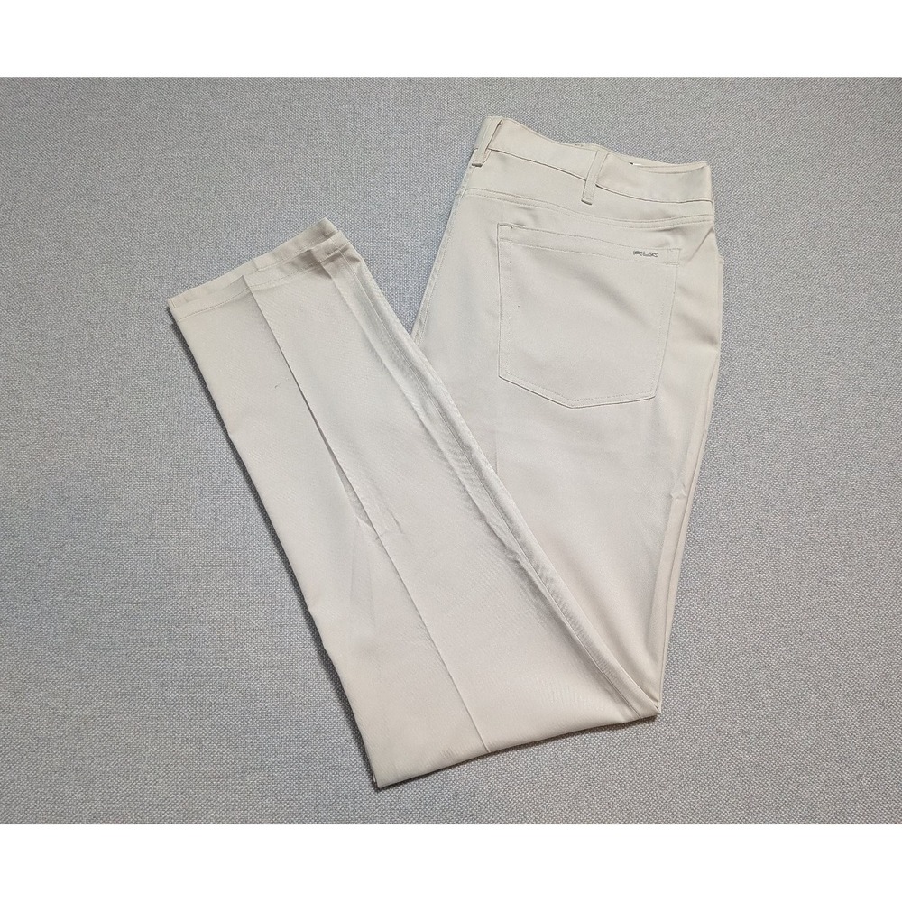 RLX Ralph Lauren Active Fit Mens Pants Beige 38x32 Woven Casual Travel Stretch